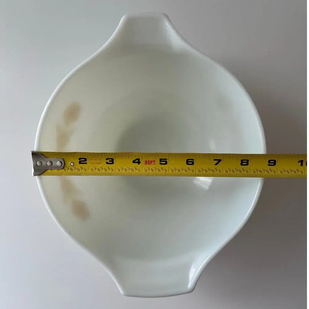 Pyrex Ceramic Bowl 443 2.5 Quarts Excellent Cinderella Gold Flowers